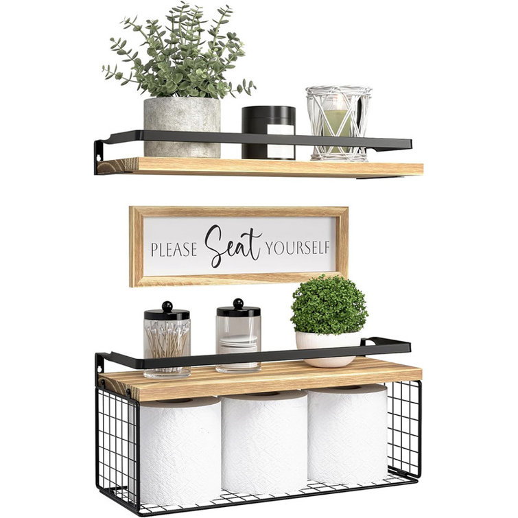 17 Stories Lagasse Metal Wall Bathroom Shelves - Wayfair Canada